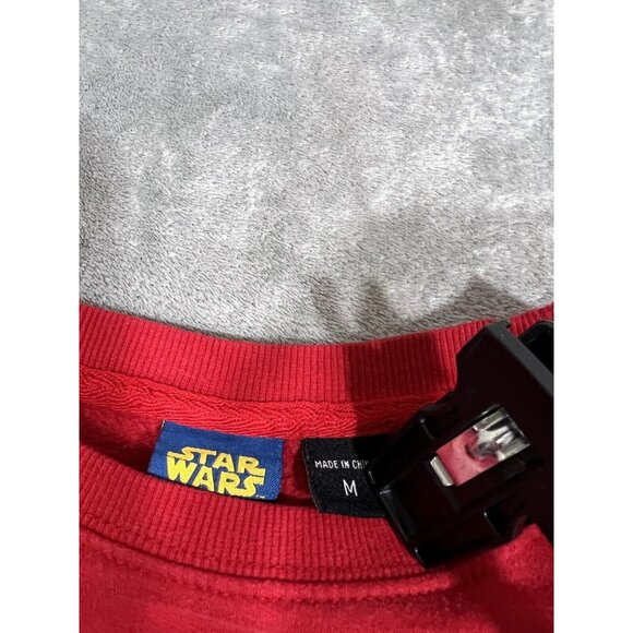 Star Wars Red Ugly Christmas Sweater Crew Neck Darth Vader AT-AT Men's MEDIUM - Picture 4 of 6